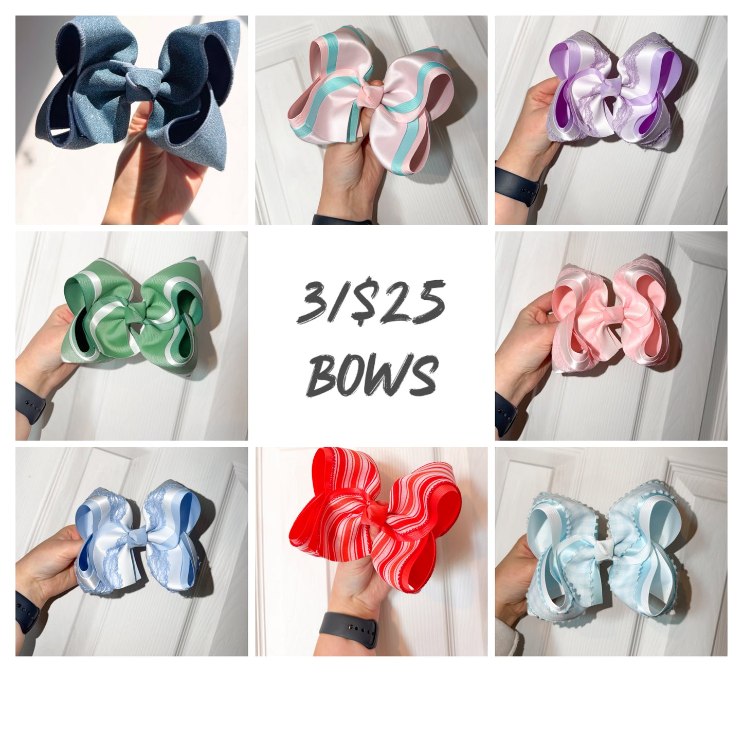 3/ $25 bows