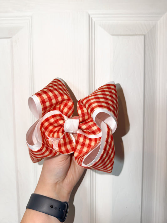 Longhorns gingham Bow